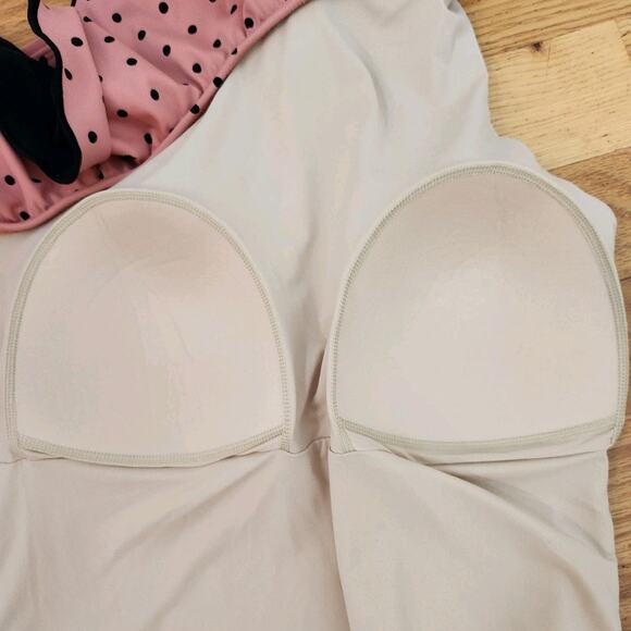 New Summersalt Swimsuit Sz 12 Womens OnePiece Ruffle Sidestroke Bathing Polkadot - Picture 7 of 10